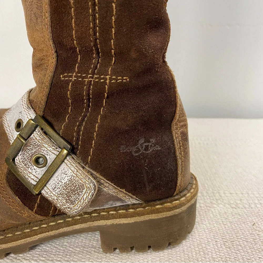 Bos. & Co Womens Innercity Brown Leather Suede Sherpa Lined Tall Boots EU 36 / 6 - Picture 8 of 11